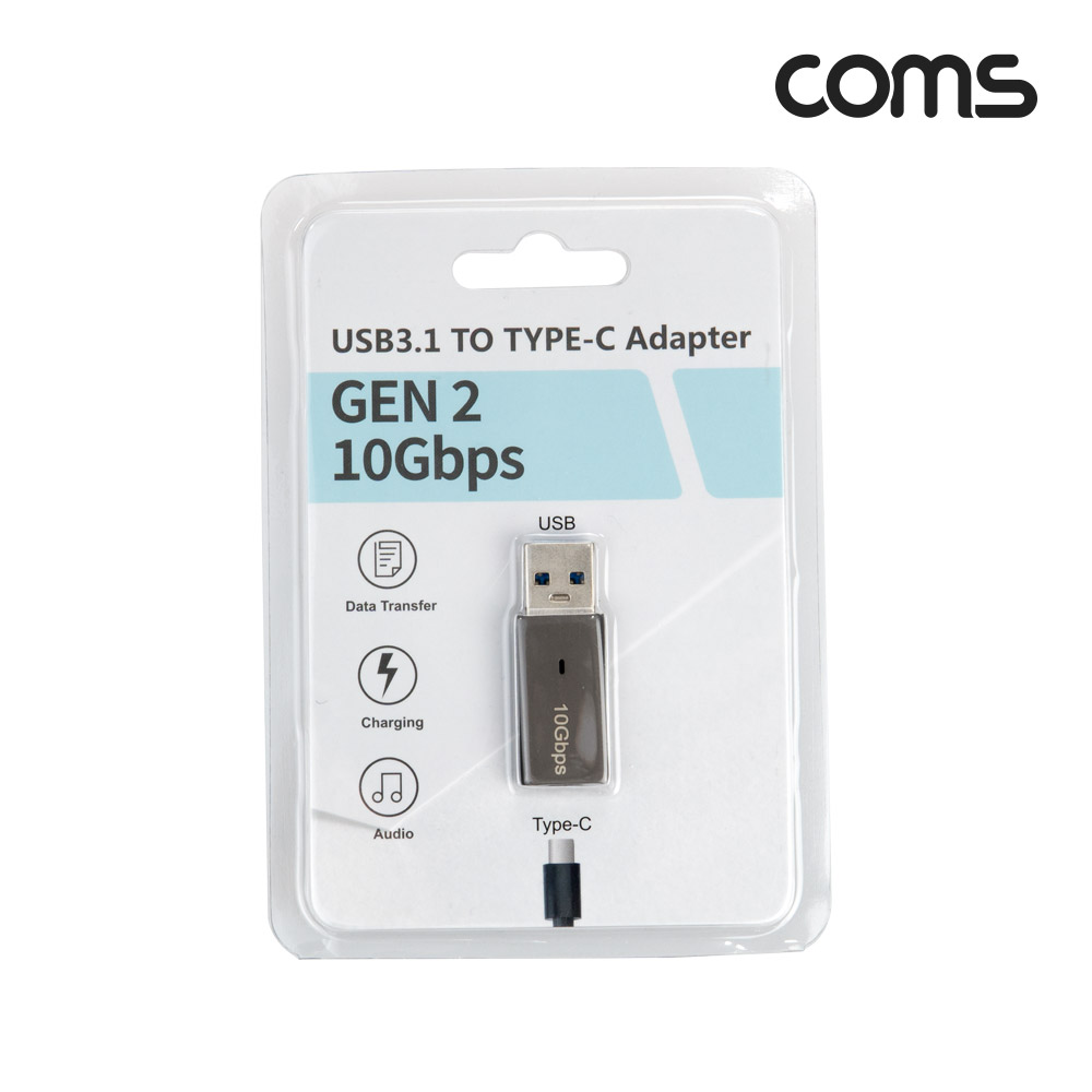 Coms USB 3.1 Type C 젠더 C타입 F to USB 3.0A M 변환 GEN2 10Gbps