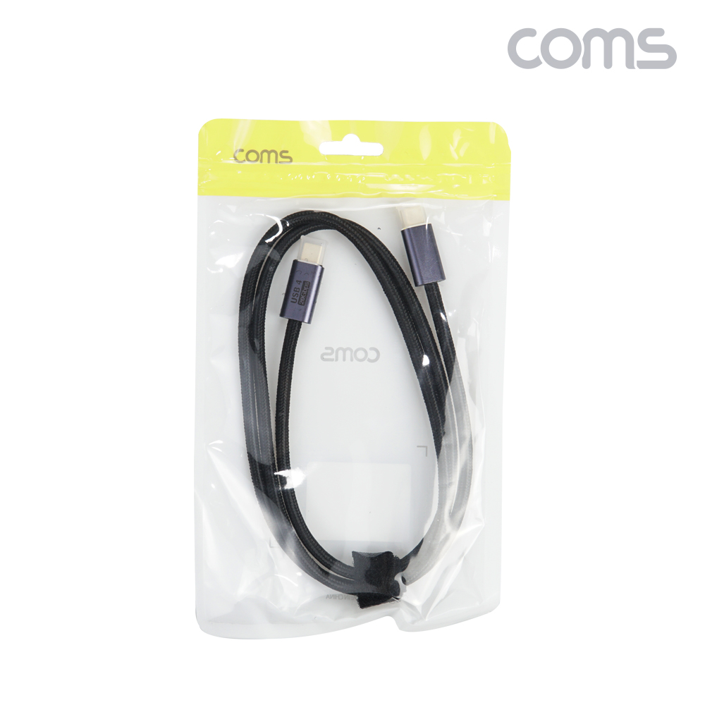 Coms USB 4.0 Type C PD 고속충전 케이블 1m C타입 to C타입 Gen 3x1 E-Marker 이마커 최대 20Gbps