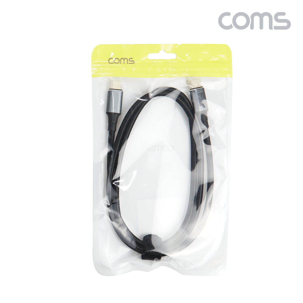 Coms USB 4.0 Type C PD 고속충전 케이블 1m C타입 to C타입 Gen 3x1 E-Marker 이마커 최대 40Gbps
