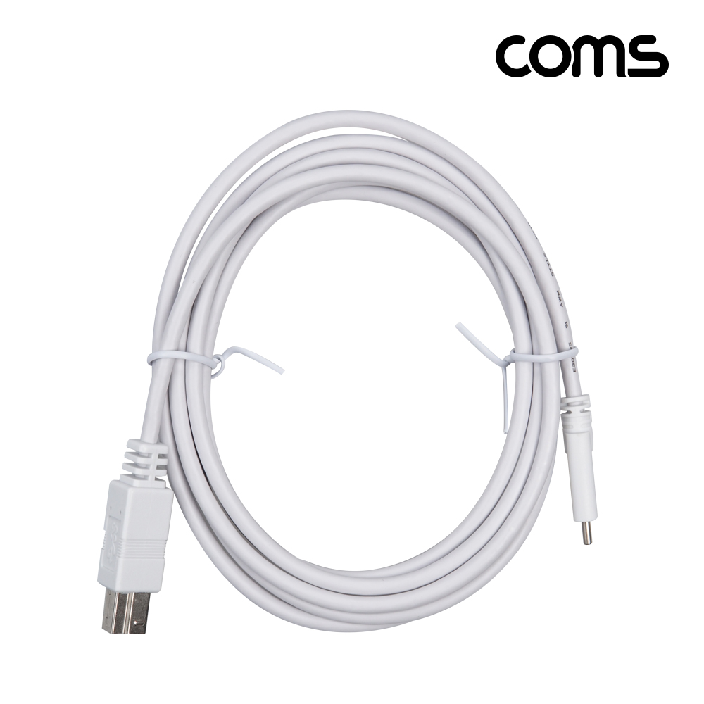 Coms USB 3.1 Type C to Type B 3.0 케이블 2m C타입 to B타입 5Gbps