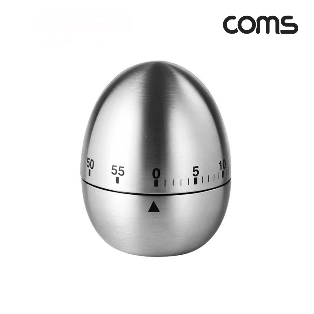 Coms 스테인리스 주방 타이머 키친 에그형 최대60분