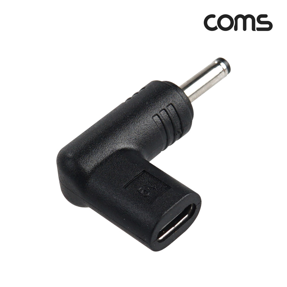 Coms USB 3.1(Type C) 노트북 젠더 DC 3.5 내경 1.35 변환 5V,꺾임 꺽임