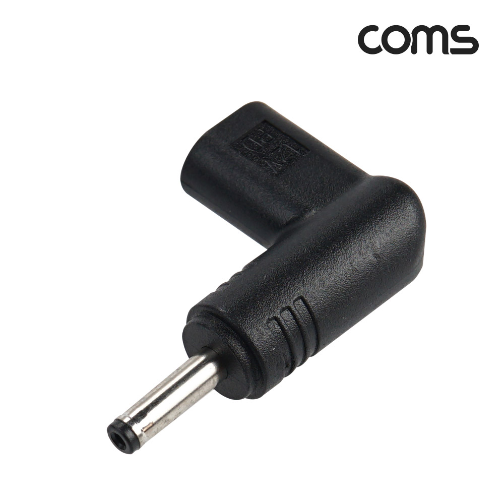 Coms USB 3.1(Type C) 노트북 젠더 DC 3.5 내경 1.35 변환 12V, 꺾임 꺽임