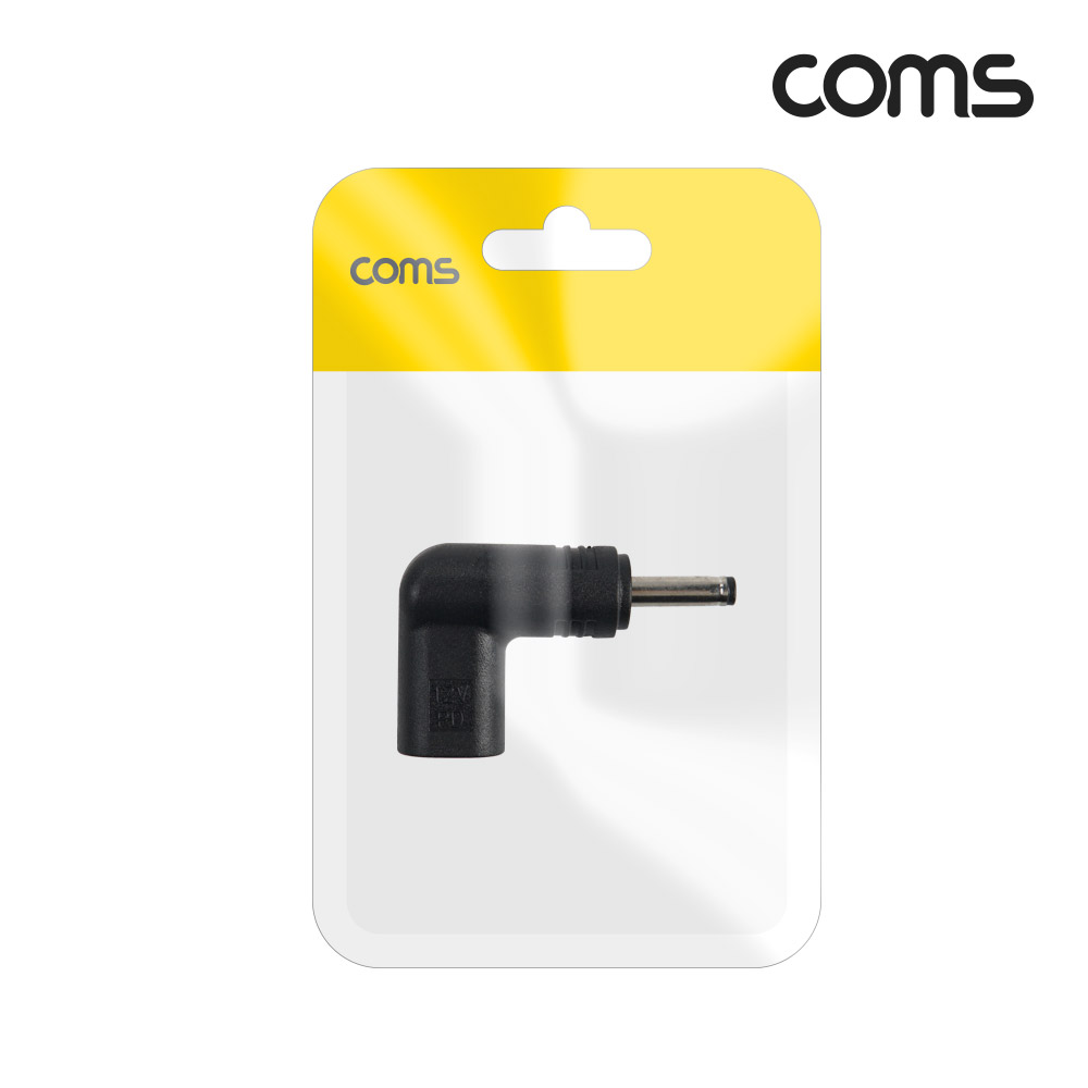 Coms USB 3.1(Type C) 노트북 젠더 DC 3.5 내경 1.35 변환 12V, 꺾임 꺽임