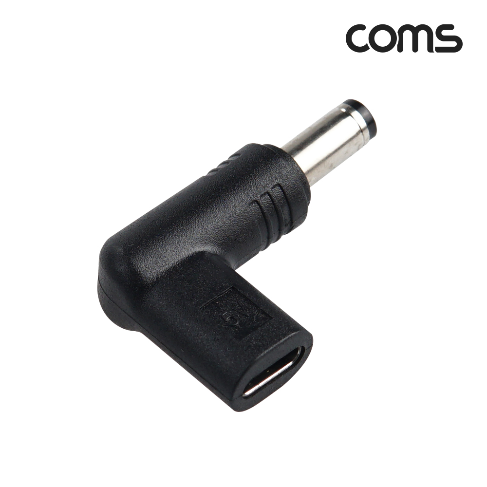 Coms USB 3.1(Type C) 노트북 젠더 DC 5.5 내경 2.1 변환 5V,꺾임 꺽임