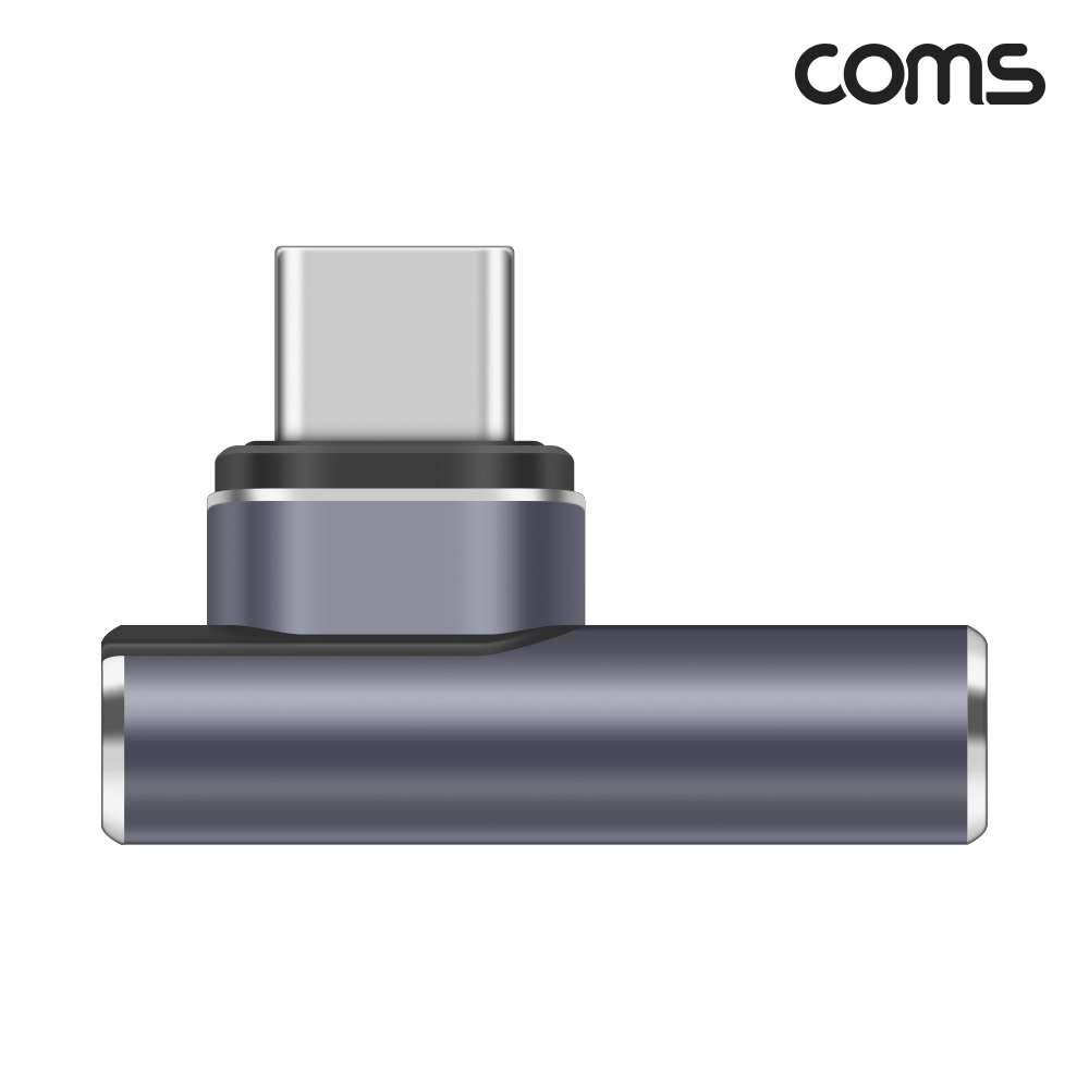 Coms USB 4.0 Type C GEN3 꺾임 연장젠더 마그네틱 커넥터 C to C 40Gbps
