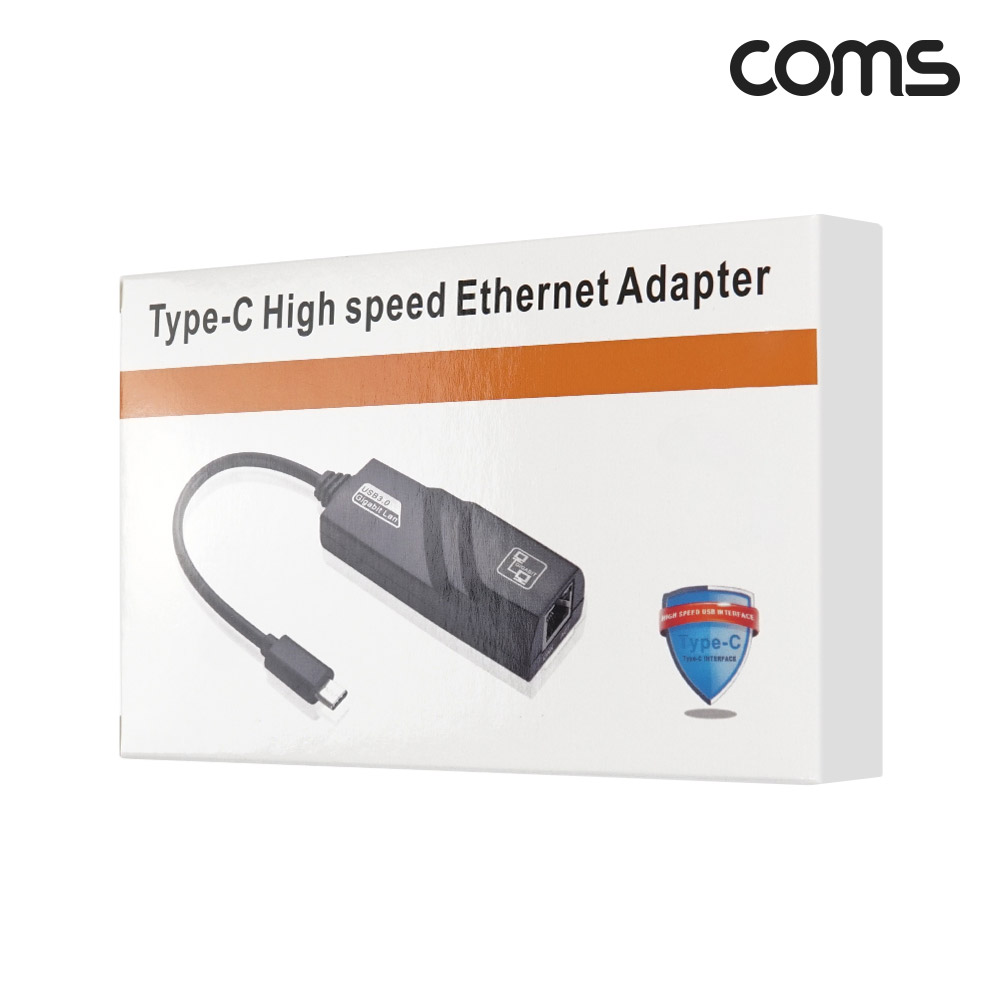 Coms USB Type C to RJ45 기가비트 이더넷 유선랜카드 컨버터 네트워크 1000Mbps