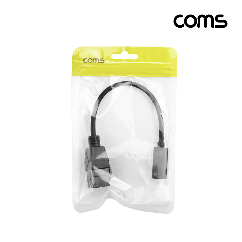 Coms USB 3.1 Type C 장착 젠더 케이블 (연결 F/F), 20cm, 키스톤잭, 월플레이트 Black