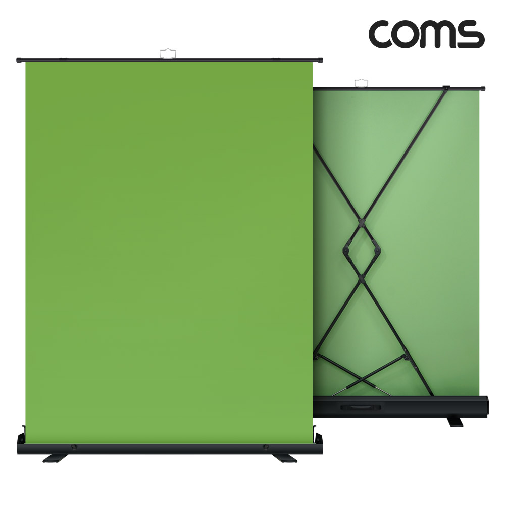 Coms 이동식 스탠드형 크로마키 그린스크린 150x200cm