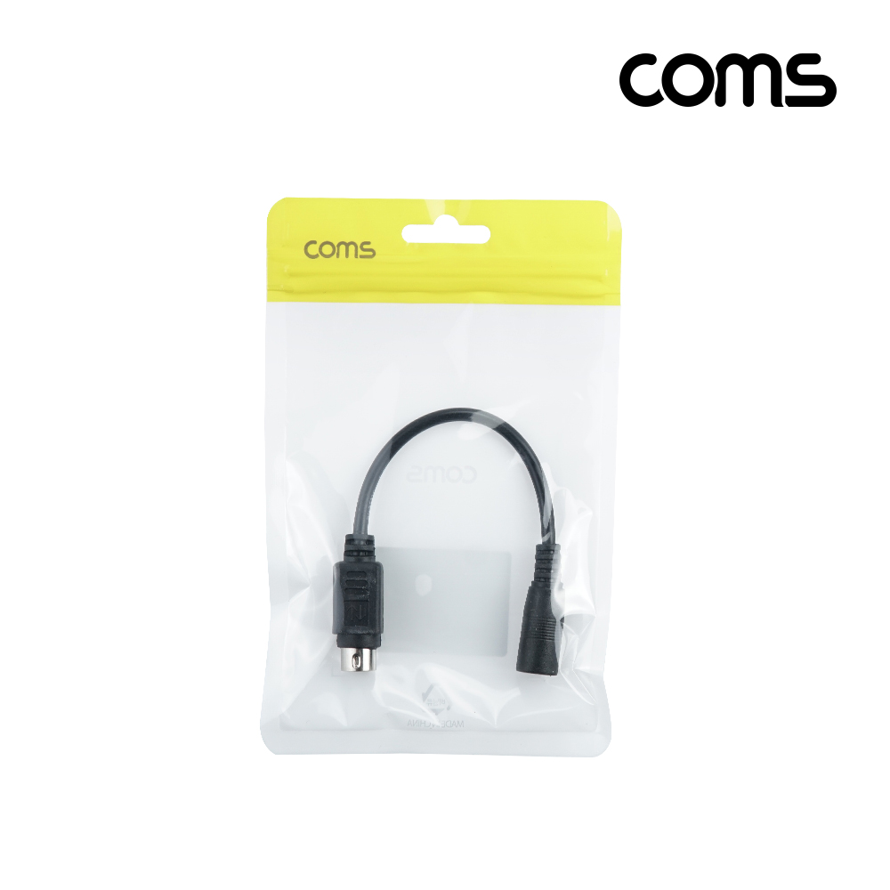 Coms DC 전원 변환 젠더 외경 5.5 내경 2.1 F to MS커넥터 4P M 20cm