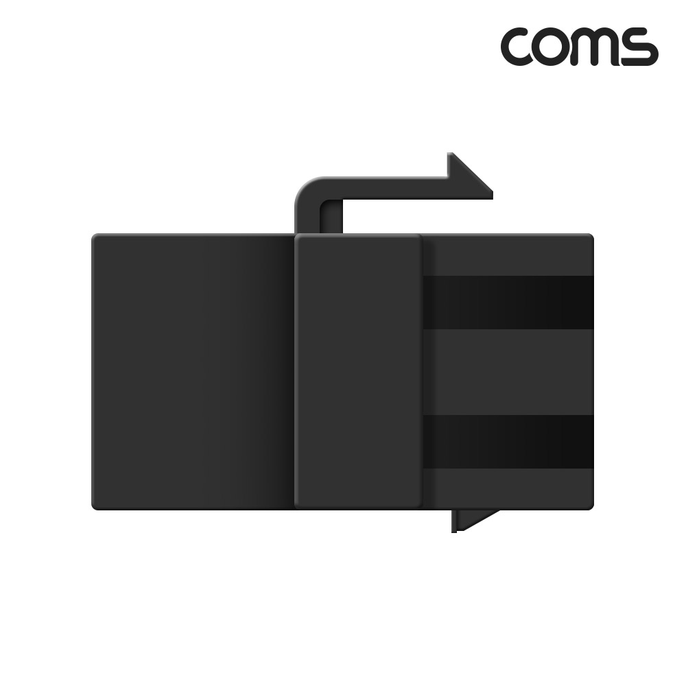 Coms USB 3.1 Type C 키스톤잭 월플레이트 Black C to C타입
