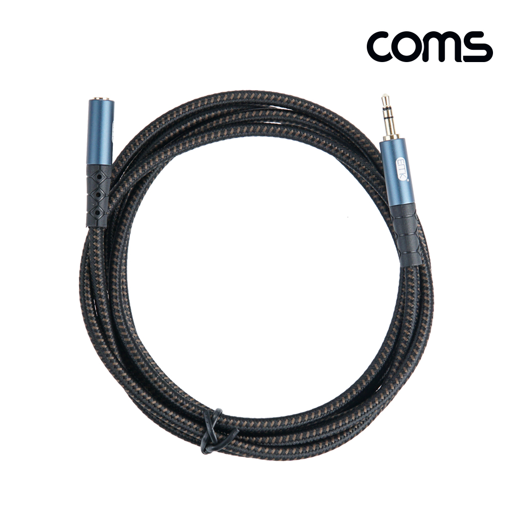 Coms AUX 케이블, 오디오, EMK고급형 연장 MF 2M, Stereo, AV 케이블 3극