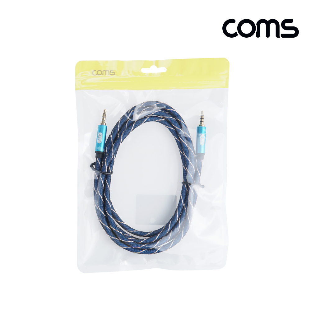 Coms AUX 케이블 4극, 오디오, EMK고급형. TRRS 2M, Stereo, AV 케이블