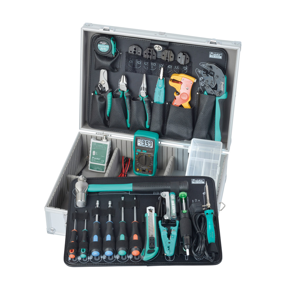 PROKIT (PK-4302BM) PC 네트워크 설치 공구 세트