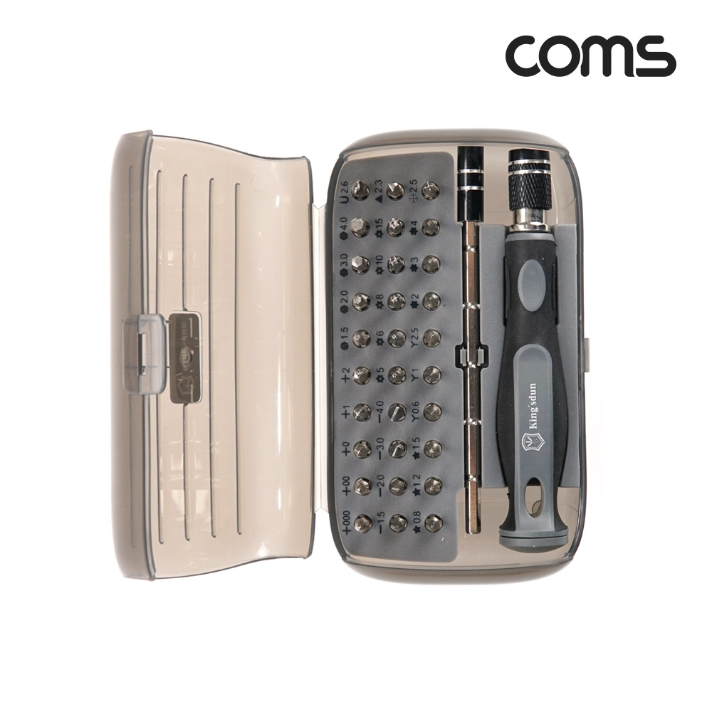 Coms 공구 드라이버 세트 30 in 1, 십자 일자 별 육각 비트 정밀 드라이버