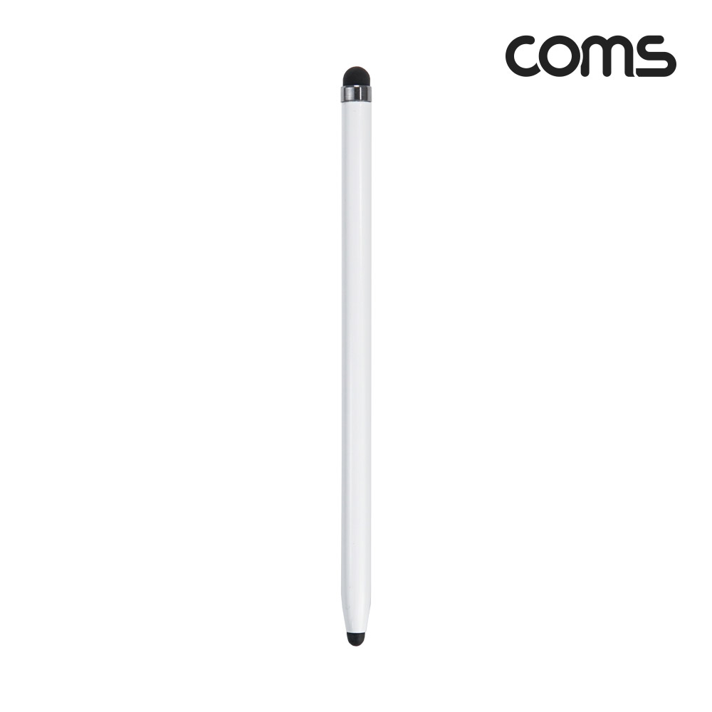 Coms 정전식 스마트폰 터치펜 양면 화이트