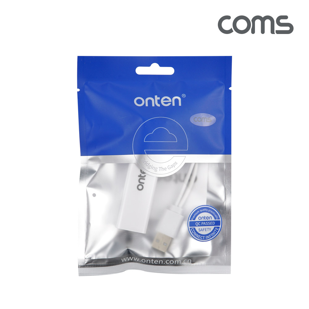Coms USB 3.1 Type-C 허브+이더넷 컨버터 RJ45 10/100Mbps 2 in 1, USB 2.0 3포트, 3port, C타입