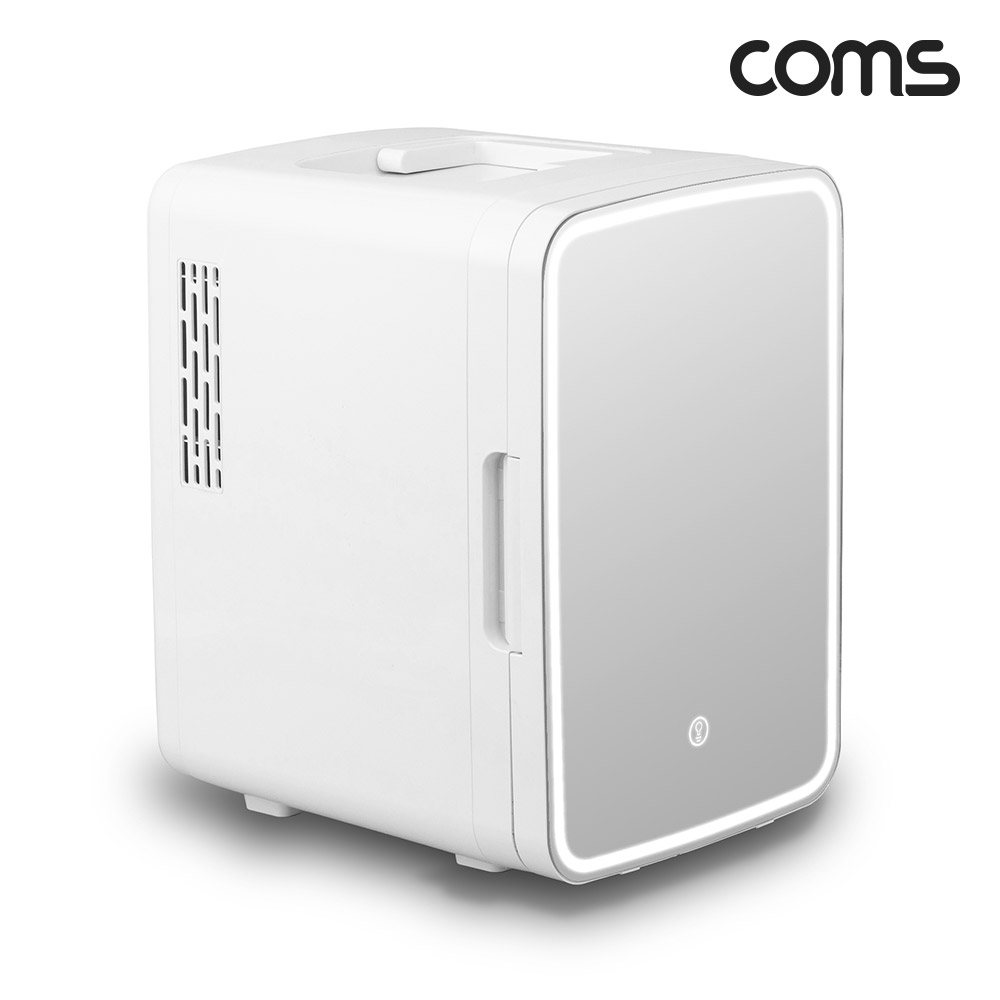 Coms LED 거울 미니 화장품 냉온장고 10L 대용량 차량용 겸용