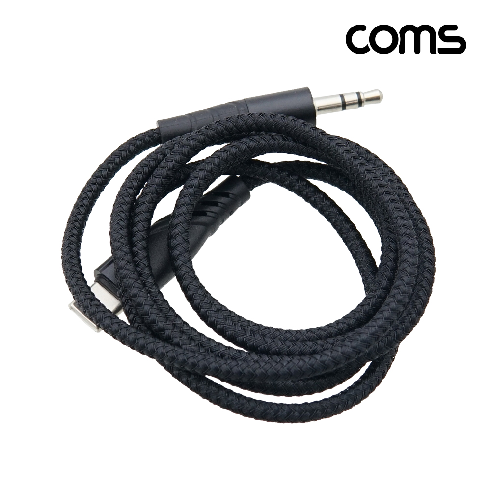 Coms USB 3.1 Type C 오디오 젠더 C타입 to 3.5mm 스테레오 이어폰 젠더 AUX 1M