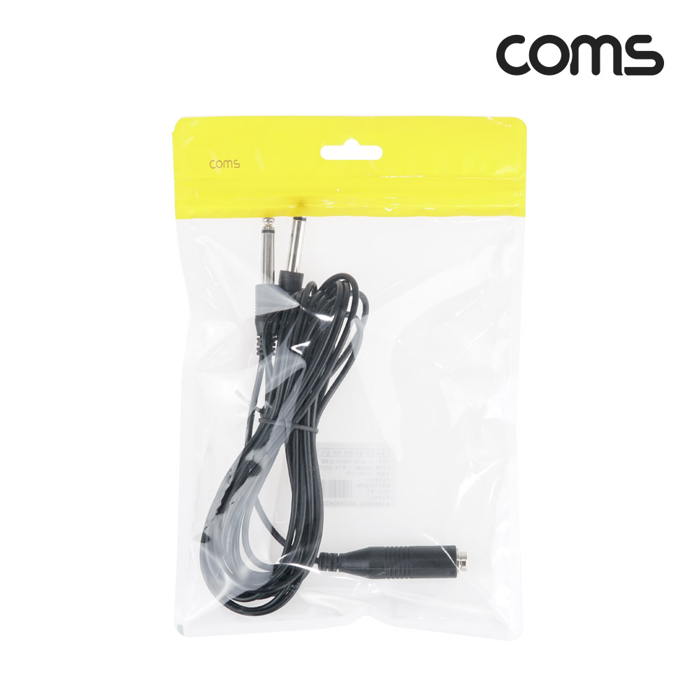 Coms Y형 모노 케이블 5M Mono 6.5(M)x2/Mono 6.5(F) 2분배 마이크1대 스피커2대연결