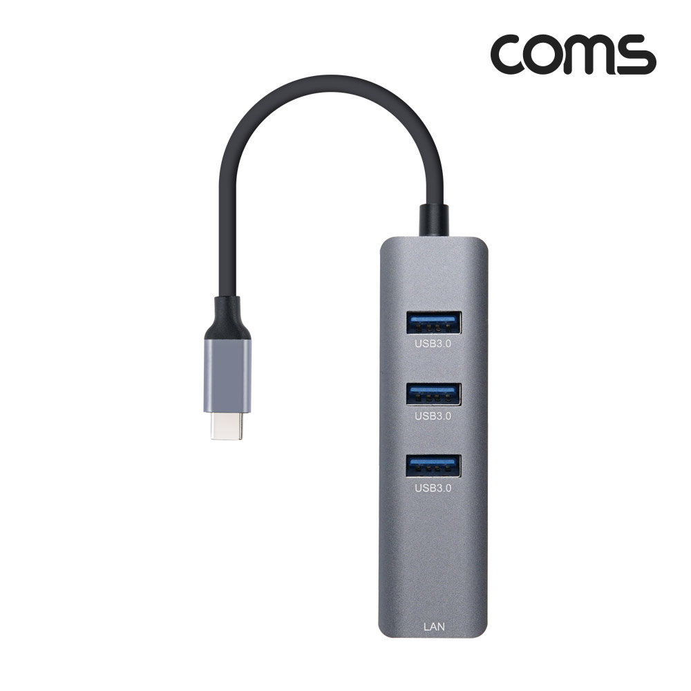 Coms USB 3.0 허브 3포트 3Port LAN RJ45 10/100/1000Mbps Gigabit 기가비트 이더넷 랜카드