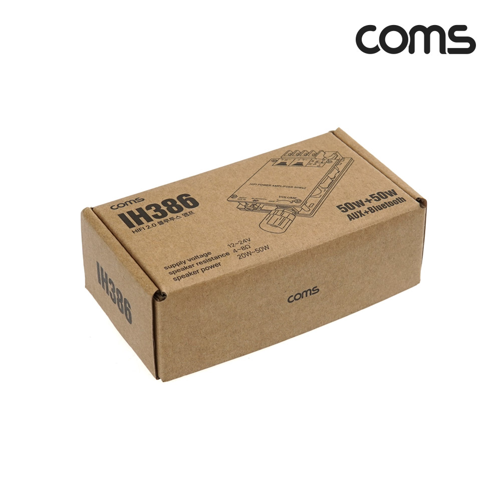 Coms HIFI 2.0 블루투스 앰프 50W+50W AUX Bluetooth 9-24V