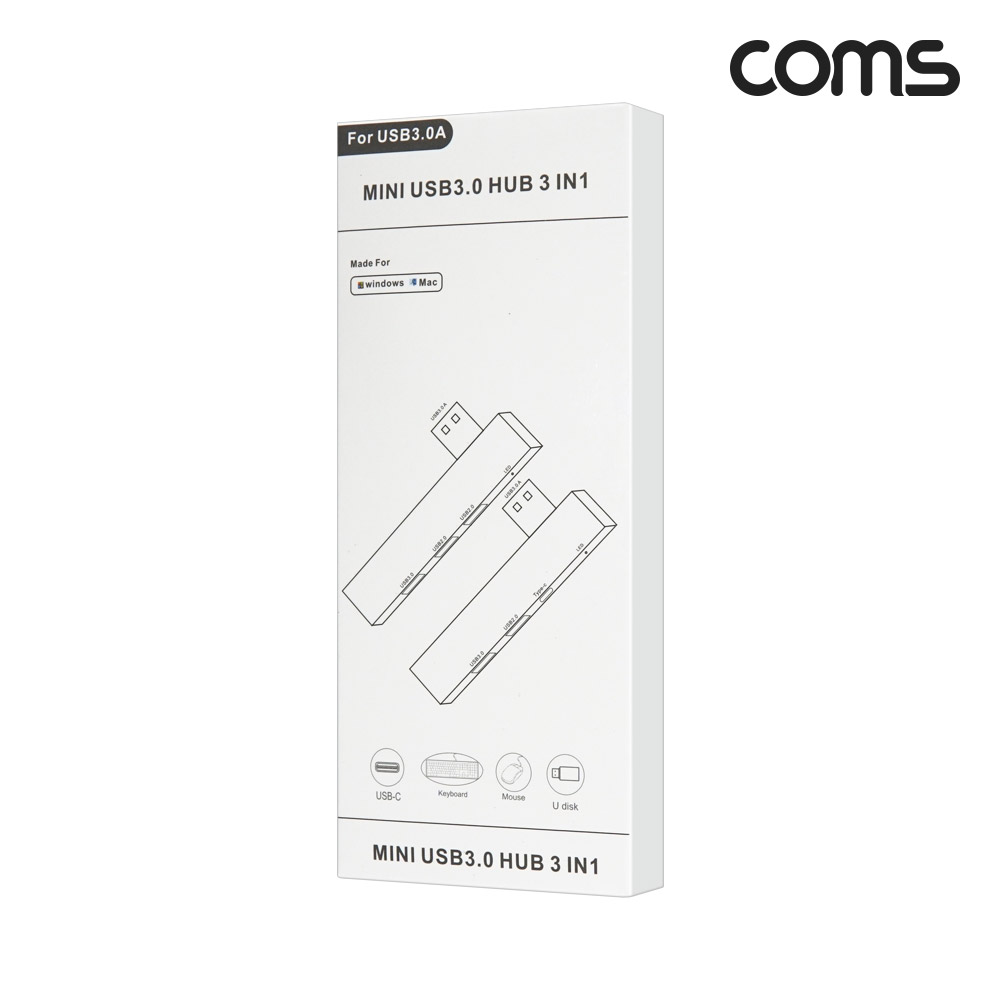 Coms USB 3.0 허브 3포트 USB 3.0 + USB 2.0