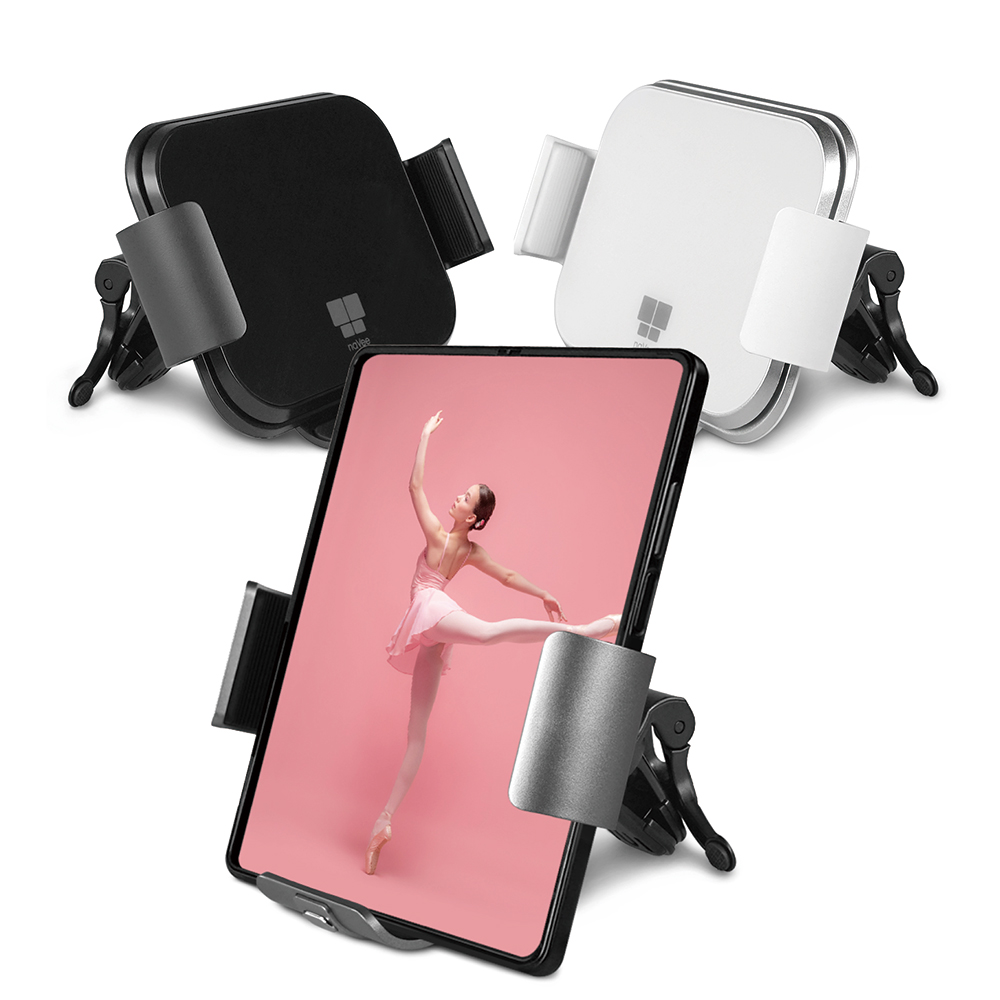 Coms 나비 차량용 무선 고속 충전 거치대 그레이 15W 폴드폰용 듀얼코일