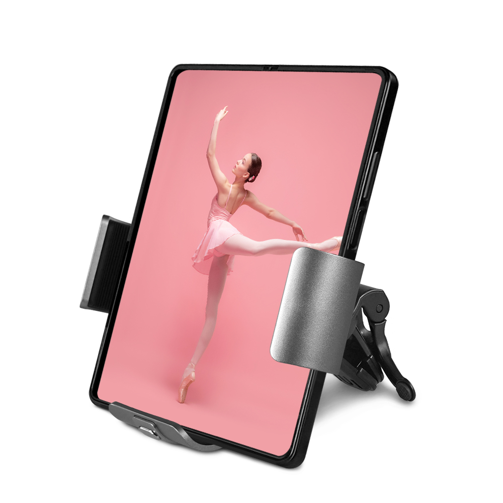 Coms 나비 차량용 무선 고속 충전 거치대 그레이 15W 폴드폰용 듀얼코일