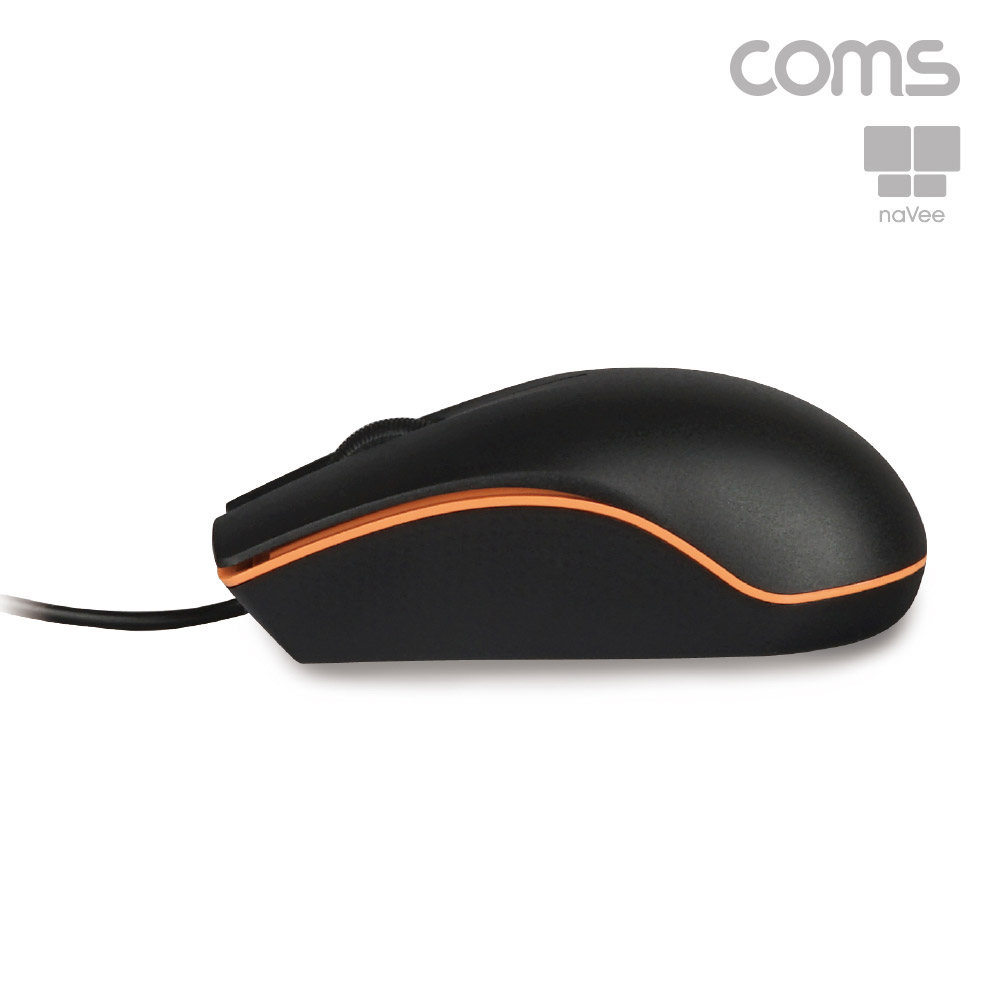 Coms 나비 마우스(NV26-MS10U) 블랙 USB 유선 옵티컬