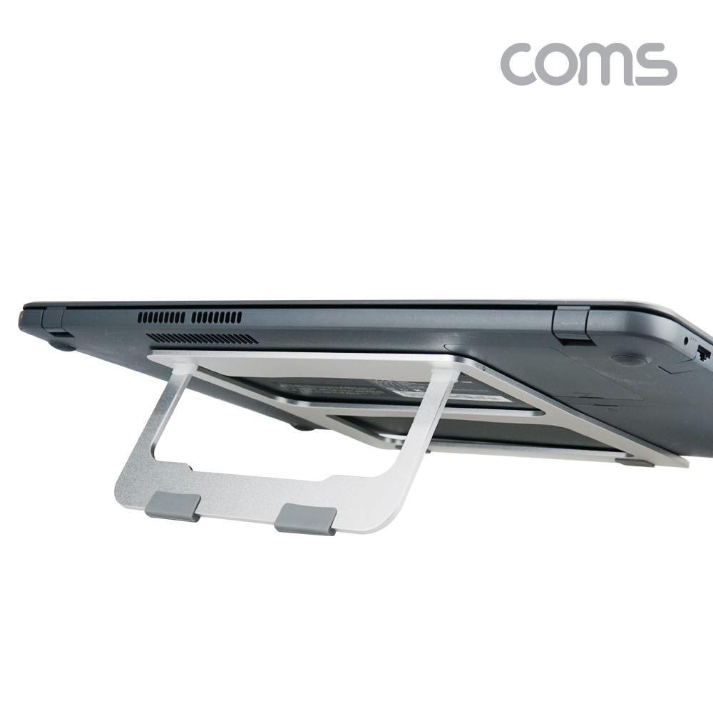 Coms 접이식 알루미늄 노트북 거치대 받침대 스탠드 태블릿 겸용