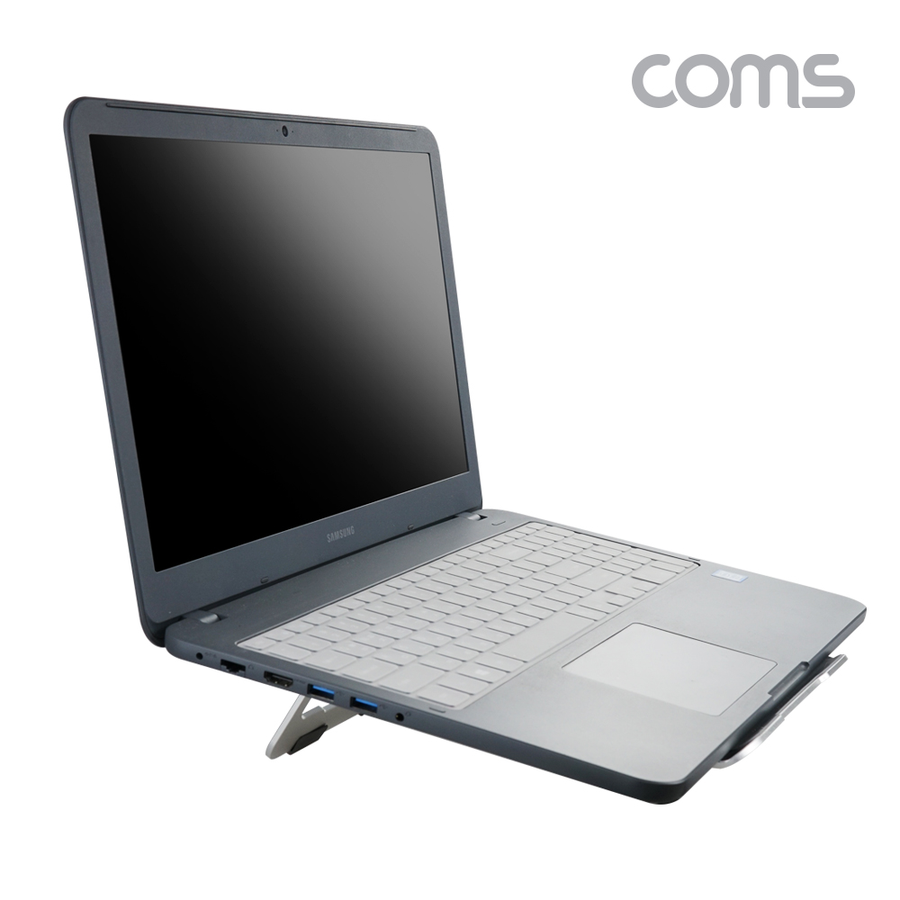 Coms 접이식 알루미늄 노트북 거치대 받침대 스탠드 태블릿 겸용