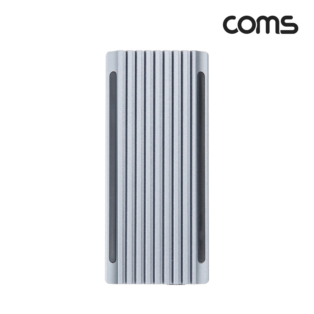 Coms M.2 NVMe SSD 외장하드 케이스 원터치분리 RGB LED USB 3.1 Gen2 10Gbps 알루미늄 합금