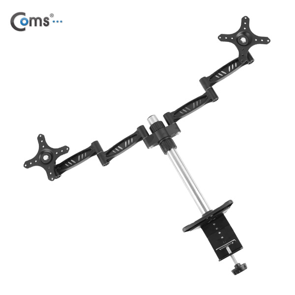 Coms LCD 모니터 거치대/듀얼, 2단 블랙