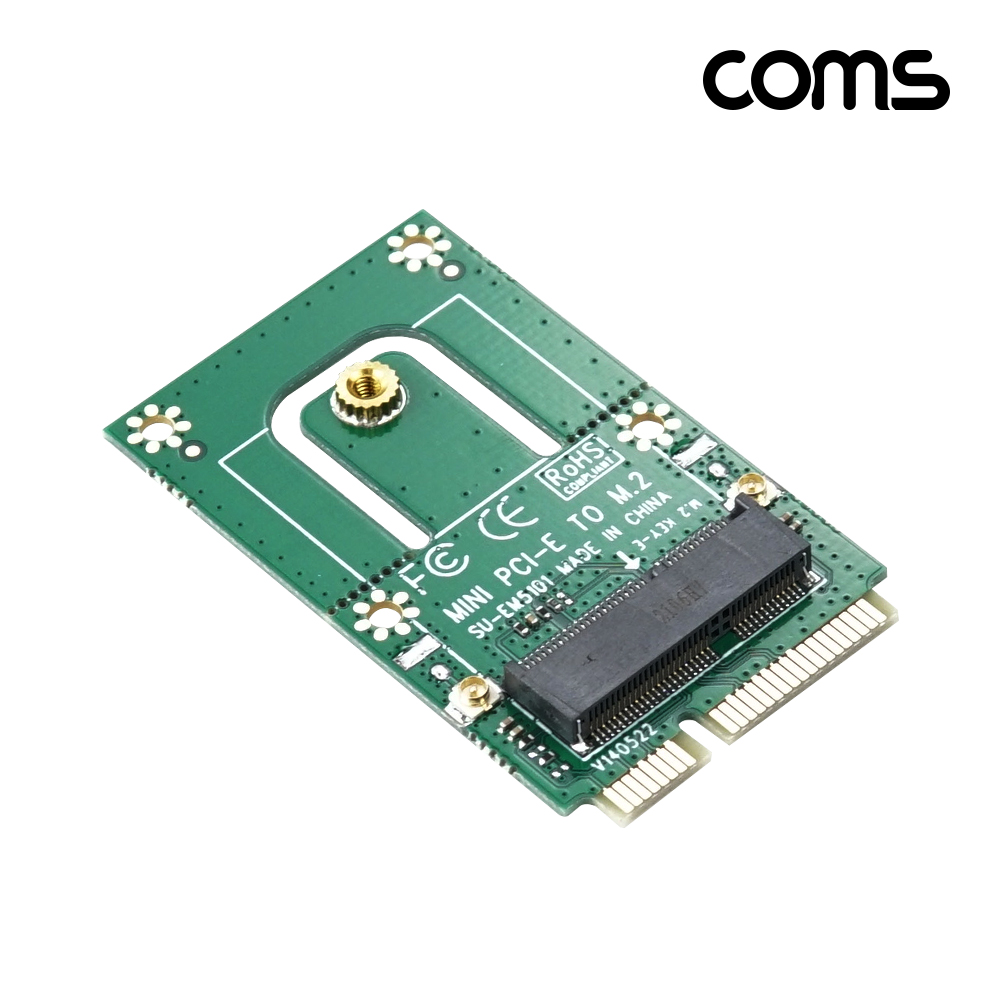 Coms Mini PCIe 어댑터 M.2 NGFF Key 변환 와이파이 WiFi 블루투스 모듈