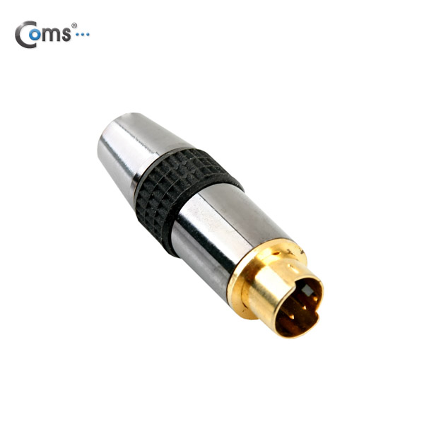 Coms 컨넥터 / 커넥터-SVHS 수(MD4P M)-메탈 (검정캡)