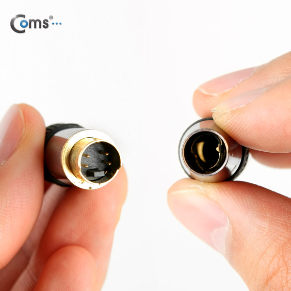 Coms 컨넥터 / 커넥터-SVHS 수(MD4P M)-메탈 (검정캡)