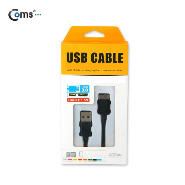 Coms 노트3용/Micro USB(B) 케이블(Box), black