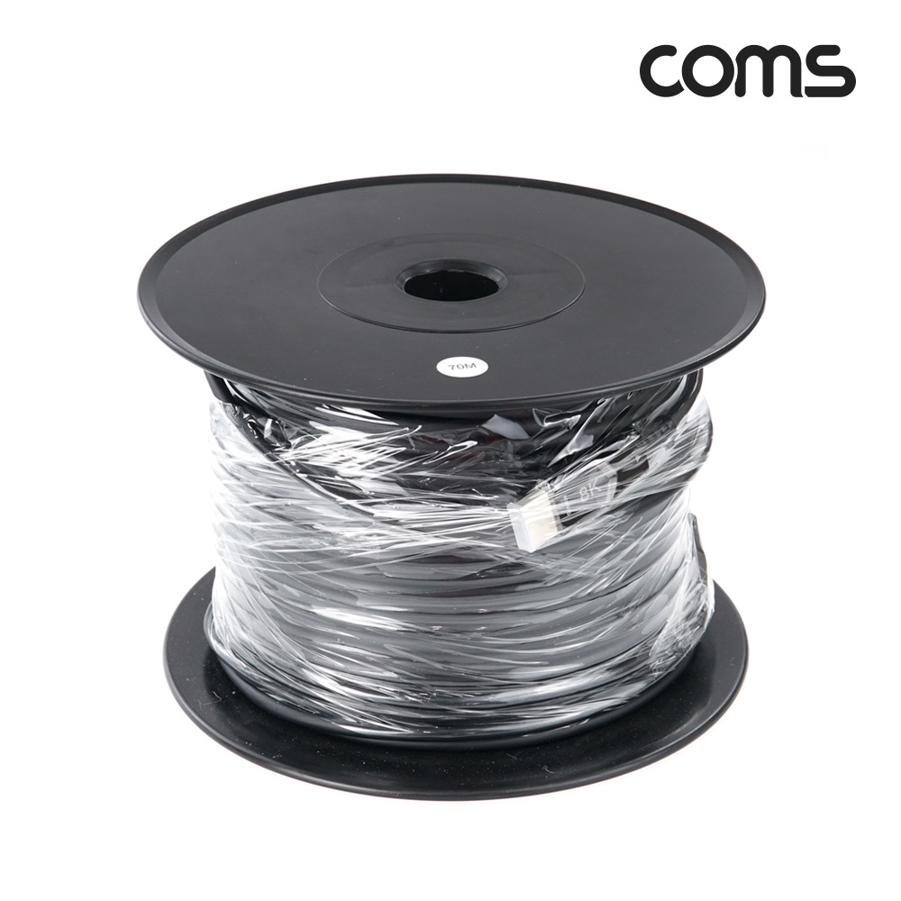 Coms HDMI 2.1 AOC 리피터 광케이블 70M 8K@60Hz 4K@120Hz 48Gbps Optical+Coaxial