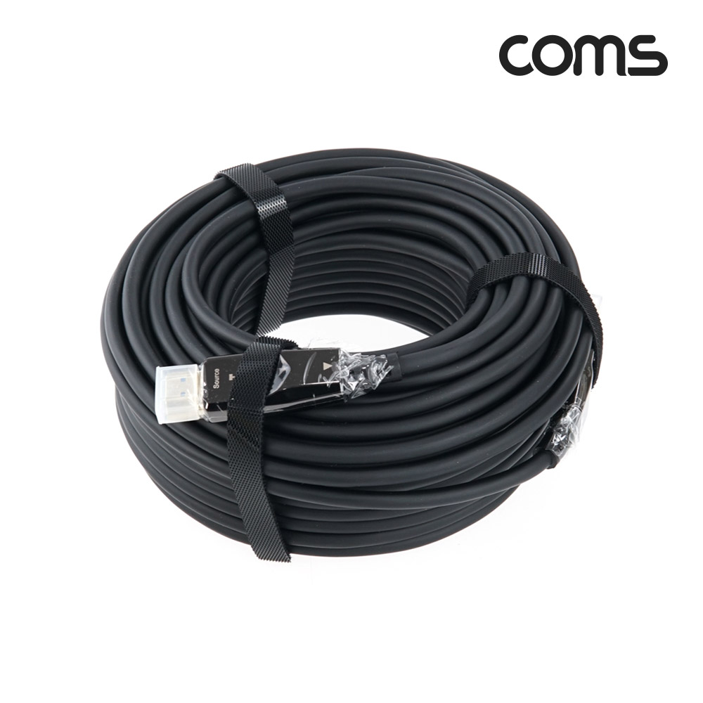 Coms HDMI 2.1 AOC 리피터 광케이블 20M 8K@60Hz 4K@120Hz 48Gbps Optical+Coaxial