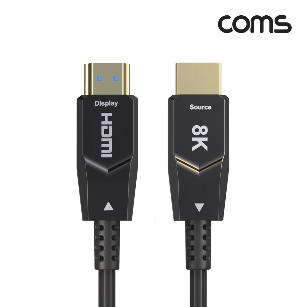 Coms HDMI 2.1 AOC 리피터 광케이블 10M 8K@60Hz 4K@120Hz 48Gbps Optical+Coaxial