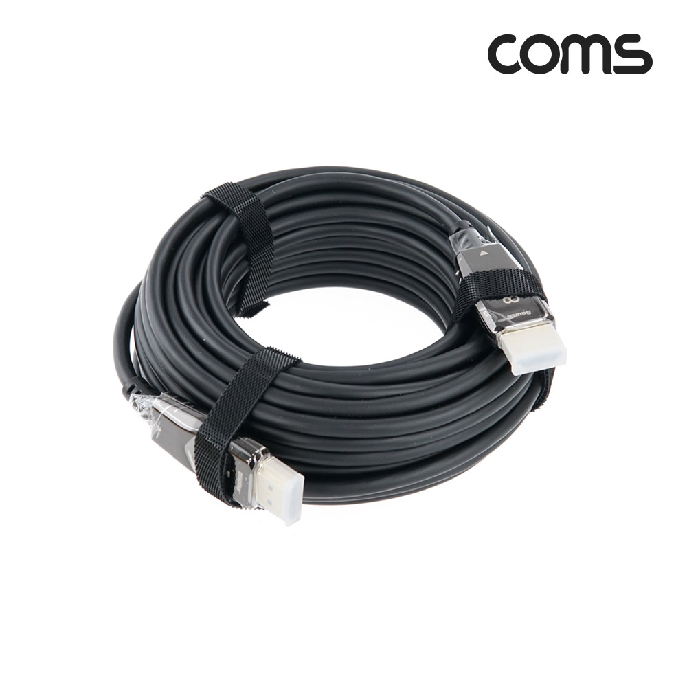 Coms HDMI 2.1 AOC 리피터 광케이블 10M 8K@60Hz 4K@120Hz 48Gbps Optical+Coaxial