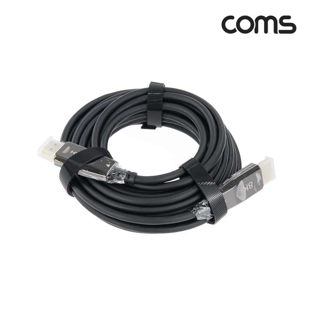 Coms HDMI 2.1 AOC 리피터 광케이블 5M 8K@60Hz 4K@120Hz 48Gbps Optical+Coaxial