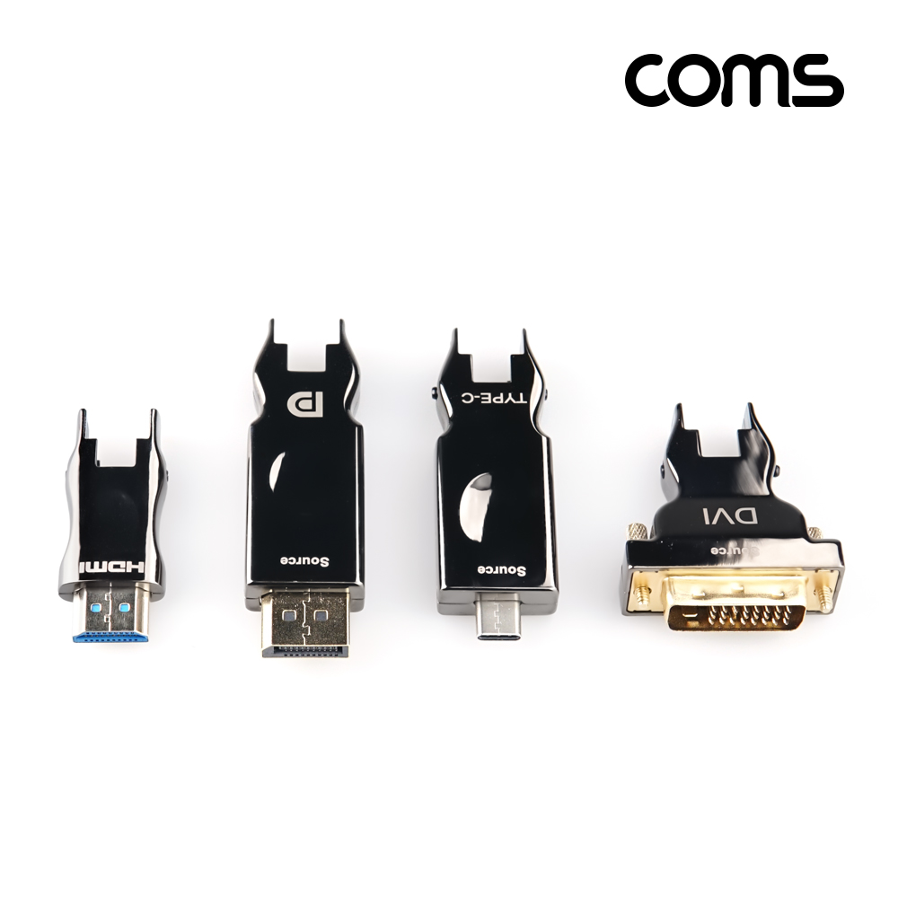 Coms AOC 4 iN1 광 리피터 케이블 8K4K@60Hz HDMI DP DVI Type C USB 3.1 Displayport C타입 디스플레이포트 변환젠더 컨버터 5M