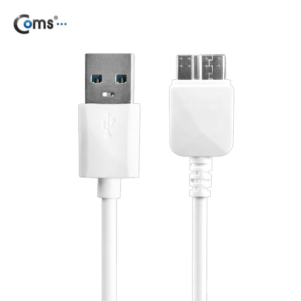 Coms 노트3용/Micro USB(B) 케이블(Box), white