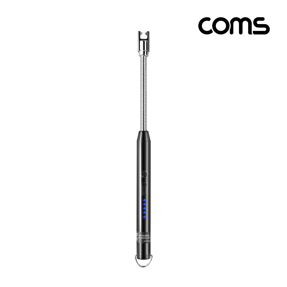 Coms 충전식 전기라이터, 캠핑용 토치, USB Micro 5P 마이크로 5핀 충전 스틱형, 캔들 파이어캠프 향초