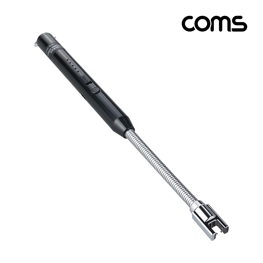 Coms 충전식 전기라이터, 캠핑용 토치, USB Micro 5P 마이크로 5핀 충전 스틱형, 캔들 파이어캠프 향초