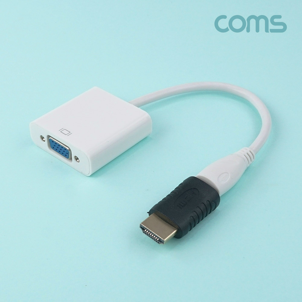 Coms HDMI 컨버터(Mini HDMI to VGA) HDMI 젠더포함 오디오 미지원