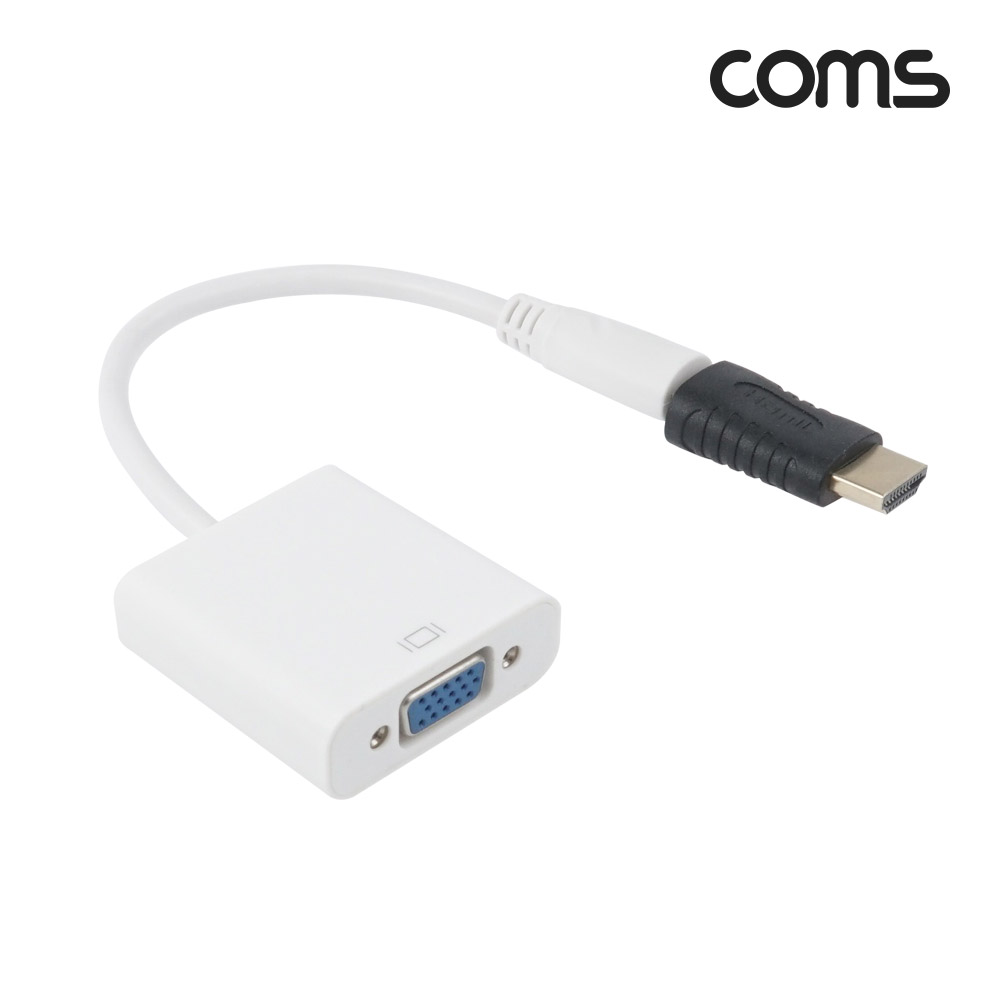 Coms HDMI 컨버터(Mini HDMI to VGA) HDMI 젠더포함 오디오 미지원