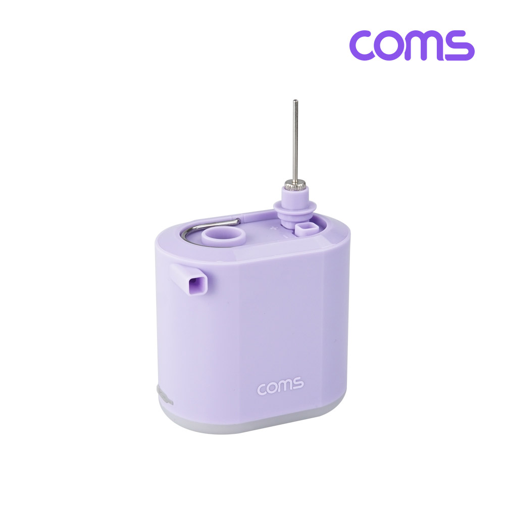 Coms 에어펌프 캠핑 휴대용 소형 미니 무선 공기주입 공기흡입 LED 무드등 보조배터리 비상용